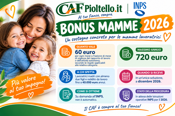bonus mamme 2026